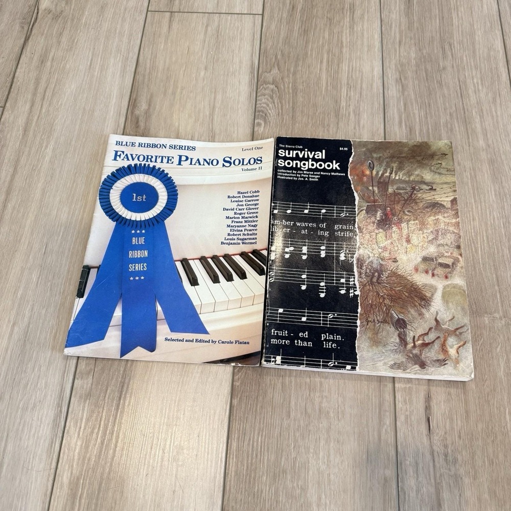 Lot 2 Vintage Piano Sheet Music Books Blue Ribbon Favorite Solos Sierra Club